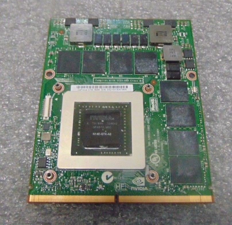 Nvidia GeForce GTX 780M 4GB GDDR5 GPU N14E-GTX-A2 VGA Card - Click Image to Close